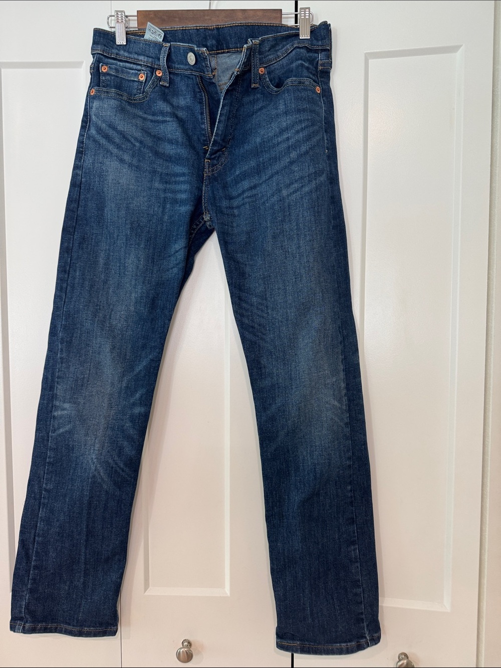 Levi's Straight Fit Dark Blue Denim Jeans